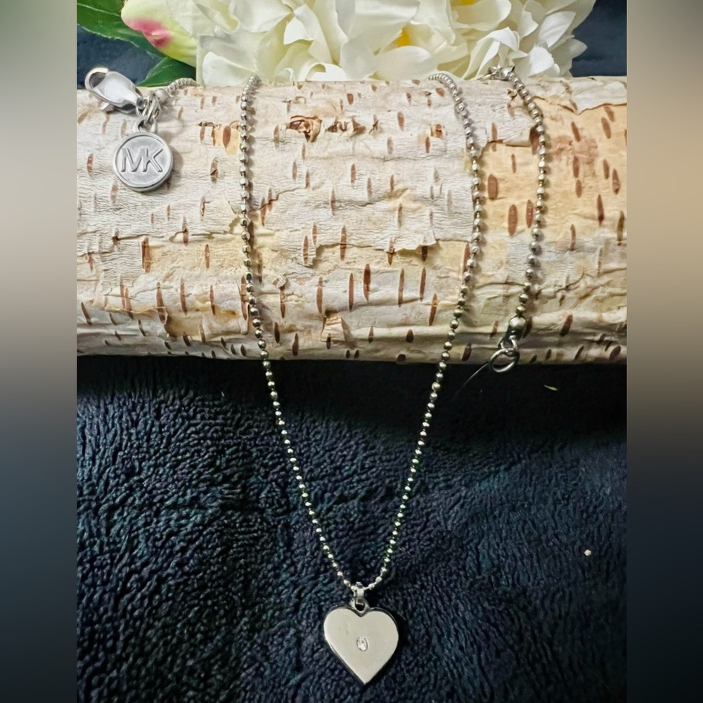 Michael Kors Silver Heart Necklace